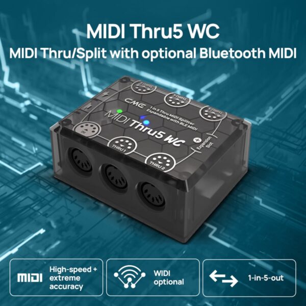 CME Pro MIDI Thru5 WC High-speed MIDI Thru/Splitter Box - Image 9
